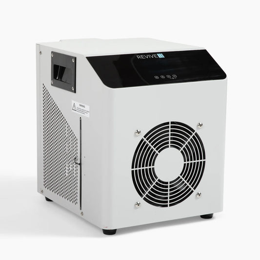 White and black chiller with 'REVIVE' branding on a white background