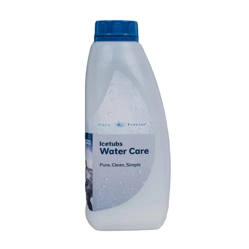 Bottle of Aqua Finesse Ice Tubs Water Care on a white background