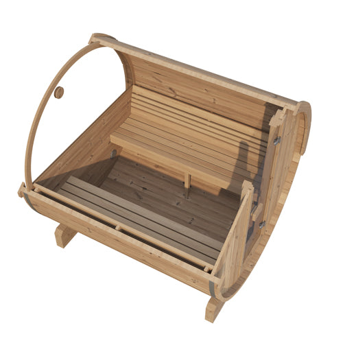 sauna interior on a white background