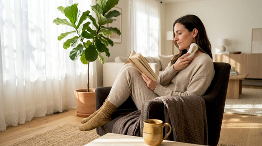woman using a nervous system regulation device