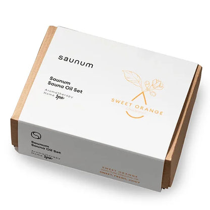Saunum Aroma Oil Set Sweet Orange with Ceramic Reservoir