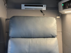 Gray seat in a vehicle 