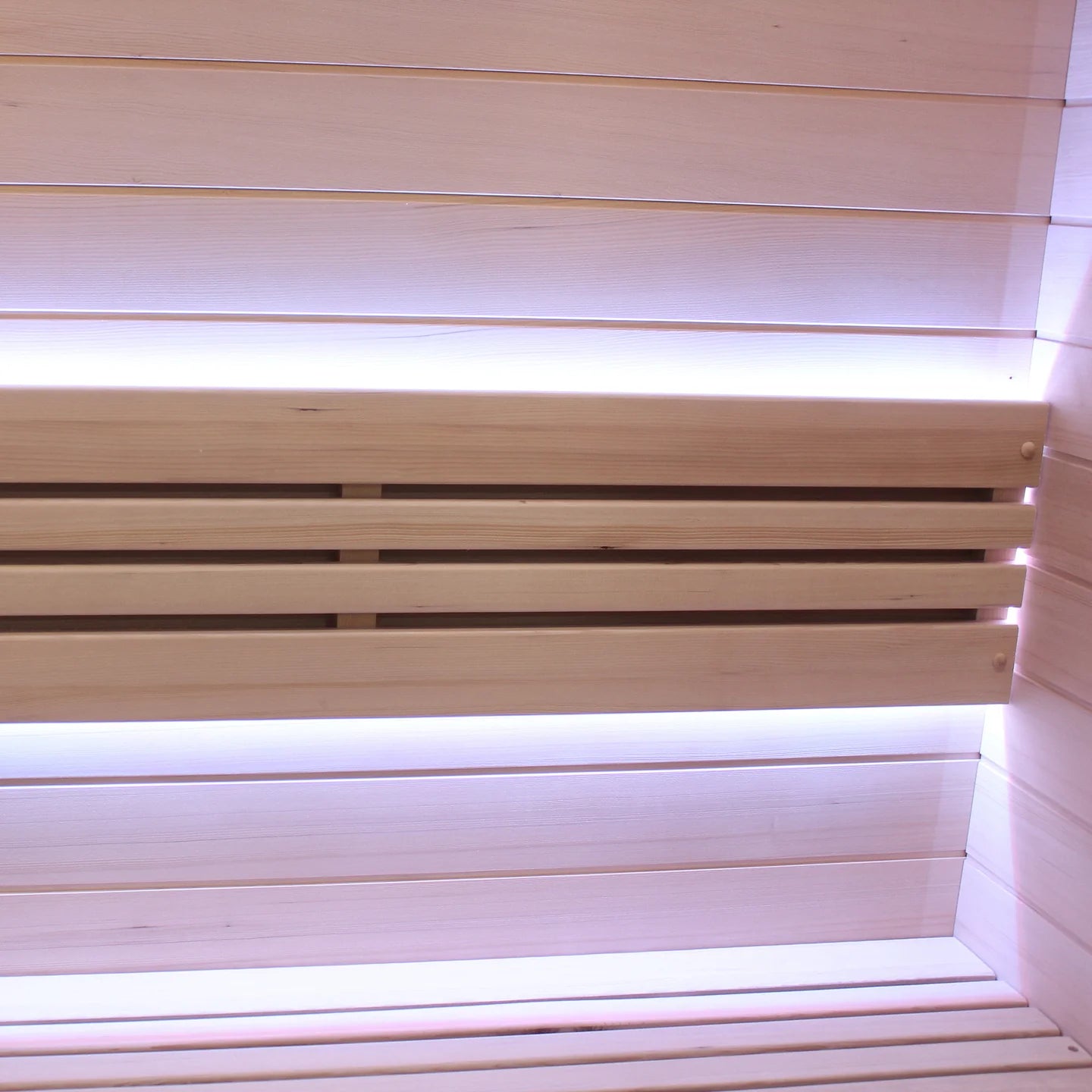 Close-up of wooden slats with a neutral color palette