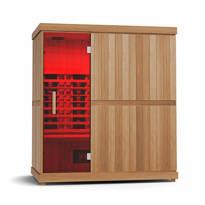 Finnmark FD-3 Full-Spectrum Infrared Sauna | 4-Person Home Sauna with Cedar Interior