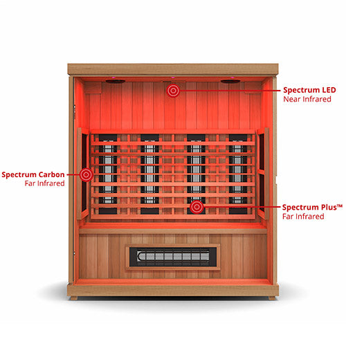 Finnmark FD-3 Full-Spectrum Infrared Sauna | 4-Person Home Sauna with Cedar Interior
