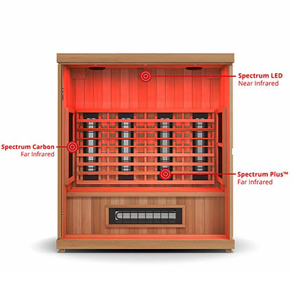 Finnmark FD-3 Full-Spectrum Infrared Sauna | 4-Person Home Sauna with Cedar Interior