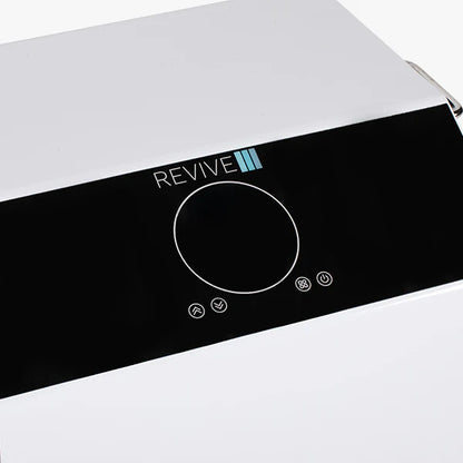 Black electronic device with 'REVIVE' branding on a white background