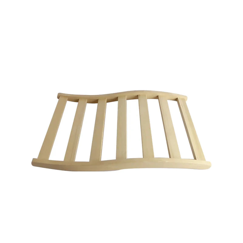 Wooden pet ramp on a white background