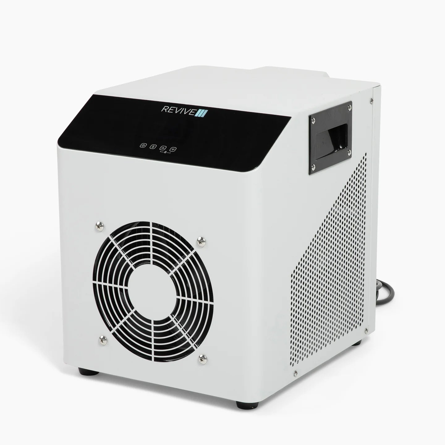 White and black device labeled 'REVIVE' on a white background