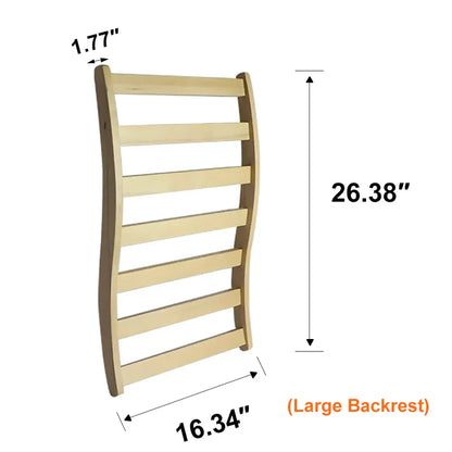 Wooden ladder with dimensions labeled on a white background