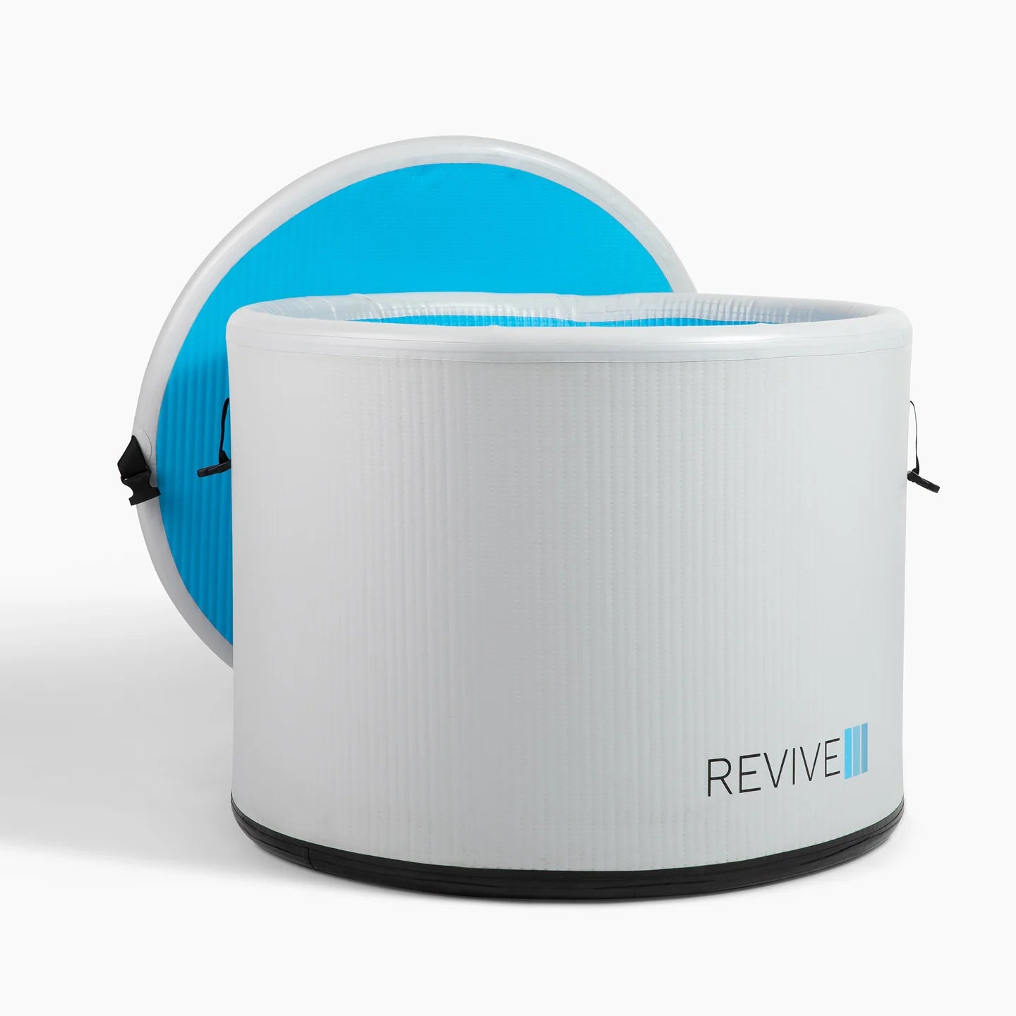 White and blue Cold tub with 'REVIVE' branding on a white background