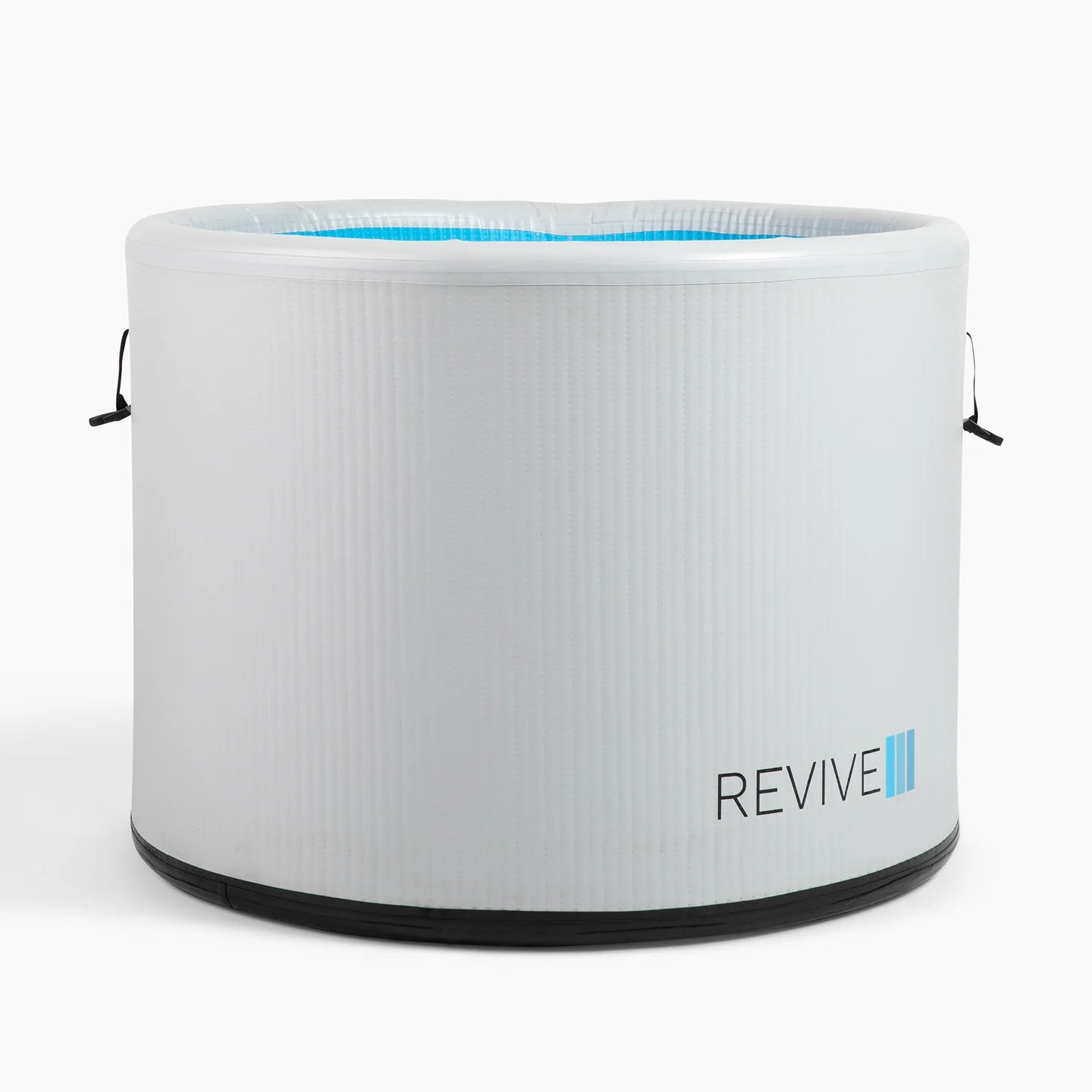 White inflatable Cold tub  with 'REVIVE' branding on a white background