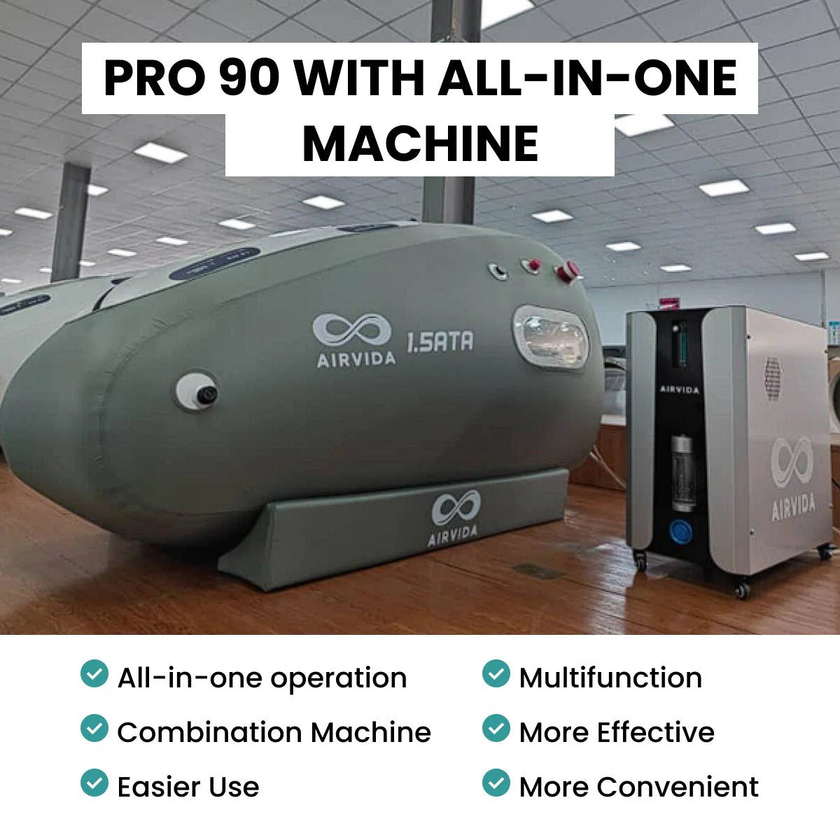 AIRVIDA PRO 90 with all-in-one machine in a showroom setting