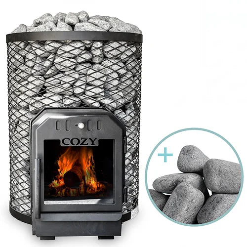 Cozy Heat O Through-Wall Sauna Stove Package