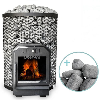 Cozy Heat O Through-Wall Sauna Stove Package