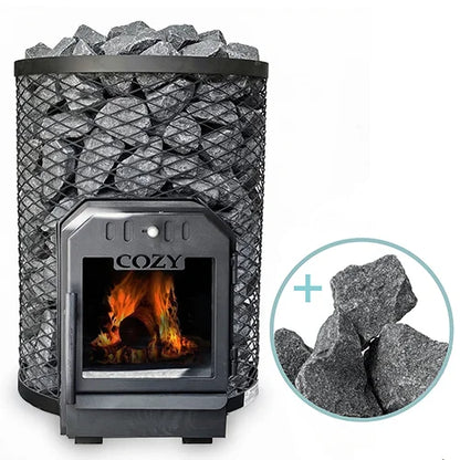 Cozy Heat O Through-Wall Sauna Stove Package