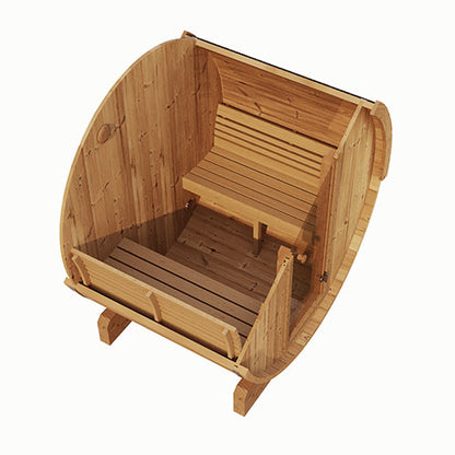 interior of a sauna on a white background