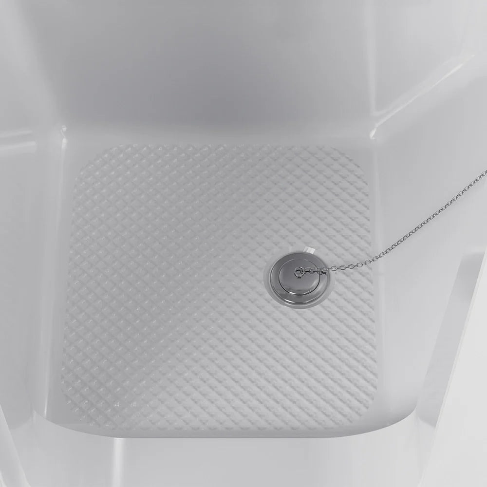 Close-up of White walk-in bathtub