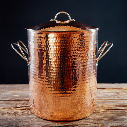 Sertodo Copper Hammered Stock Pot