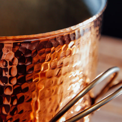 Sertodo Copper Hammered Stock Pot