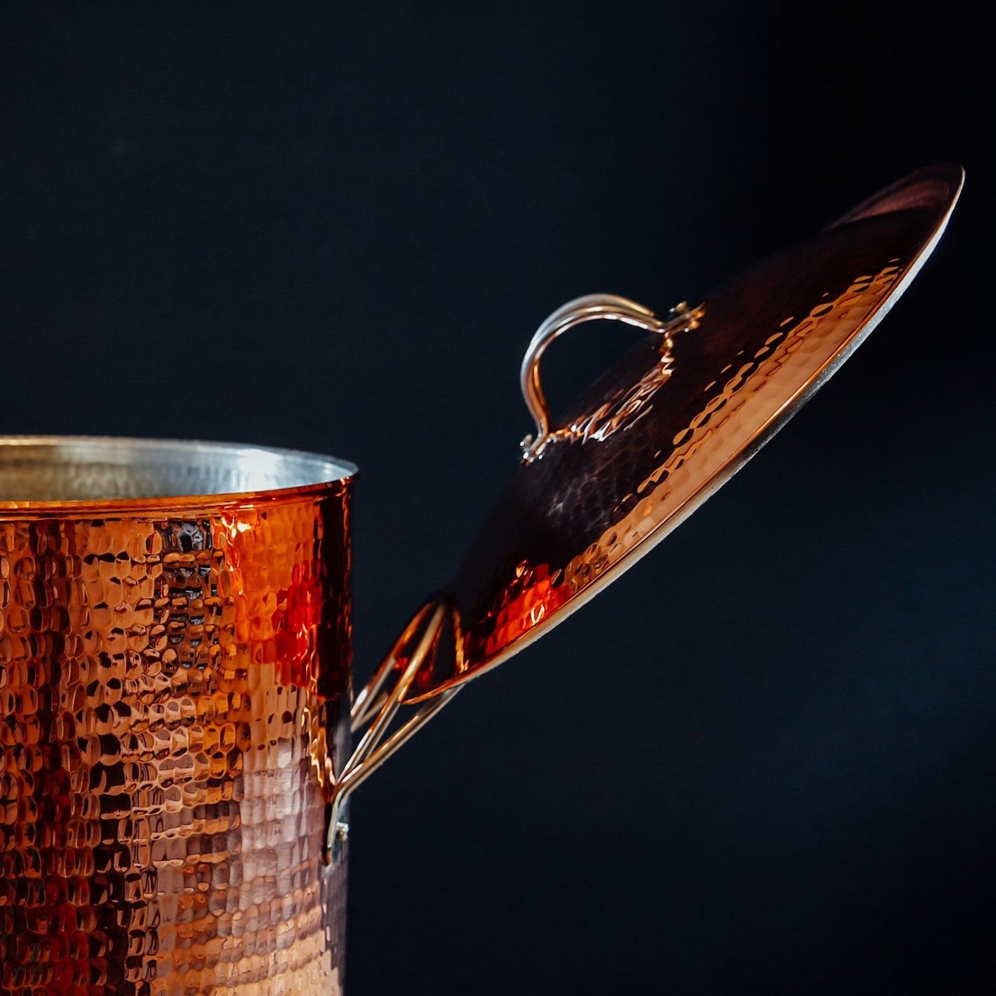 Sertodo Copper Hammered Stock Pot