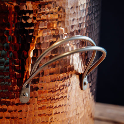 Sertodo Copper Hammered Stock Pot