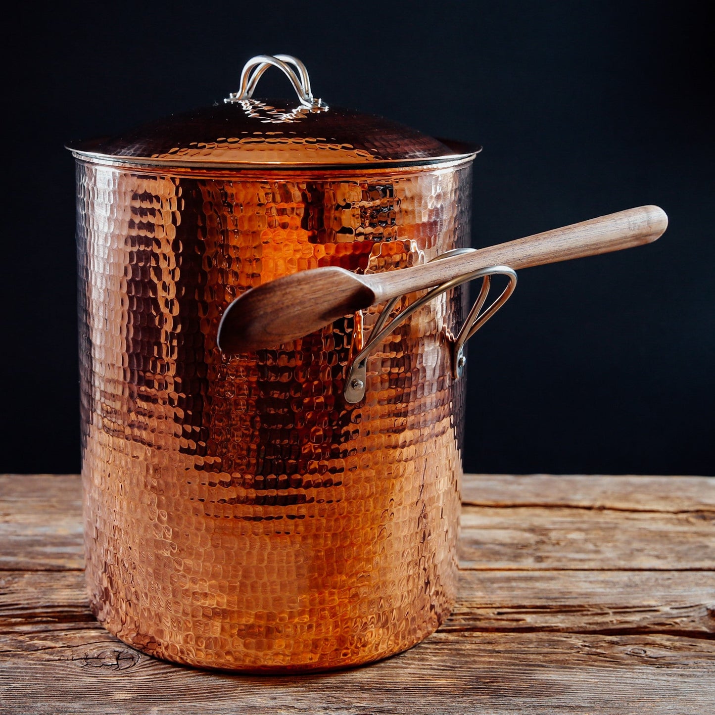 Sertodo Copper Hammered Stock Pot