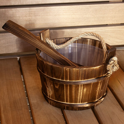 PROSAUNAS Spruce Sauna Bucket and Ladle