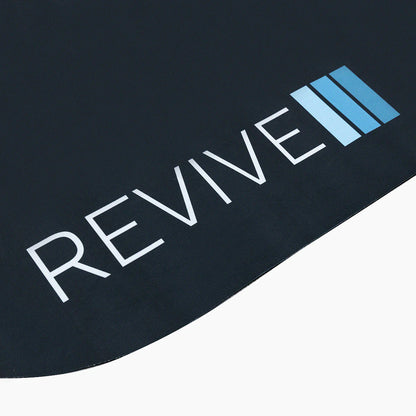 Logo with 'REVIVE' text on a black background