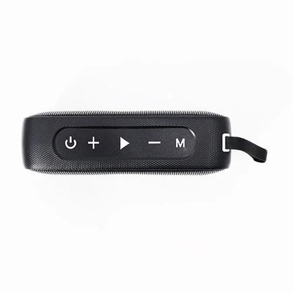 Black Saunalife speaker on a white background