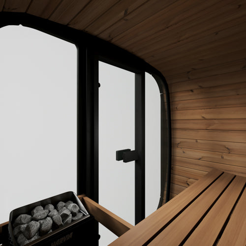 wood sauna interior 