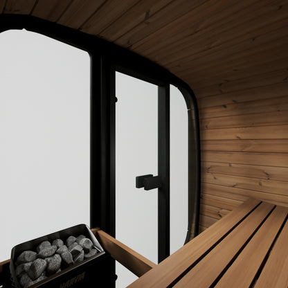 wood sauna interior 
