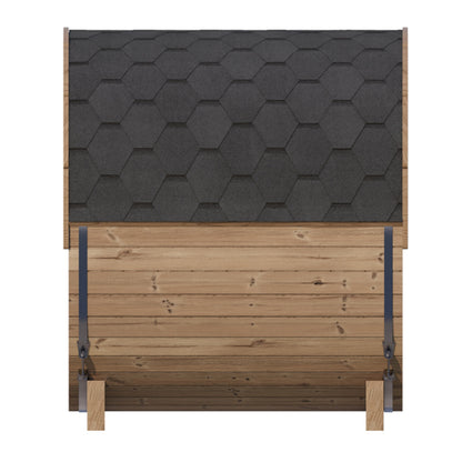 sauna side on a white background