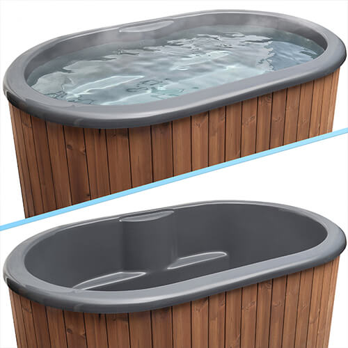 SaunaLife Model S2NC Package 2-Person Immersion Tub with Chiller/Heater