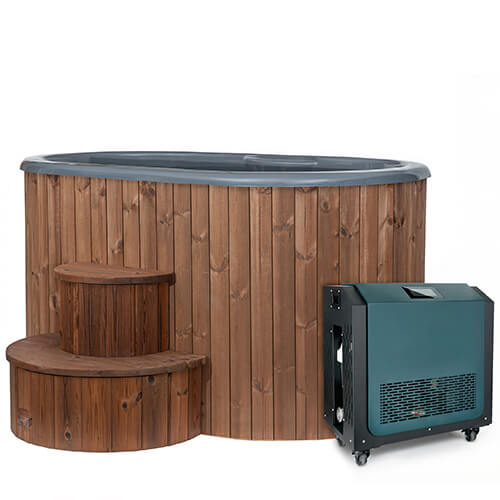 SaunaLife Model S2NC Package 2-Person Immersion Tub with Chiller/Heater