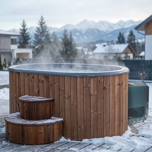 SaunaLife Model S2NC Package 2-Person Immersion Tub with Chiller/Heater
