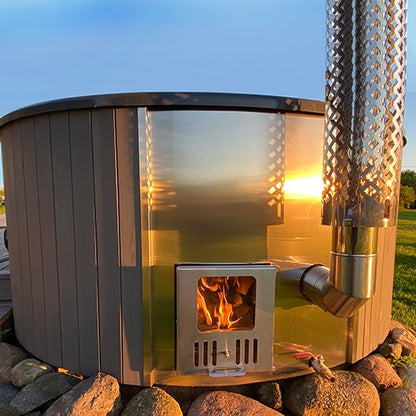 fire to warm up a Hot tub