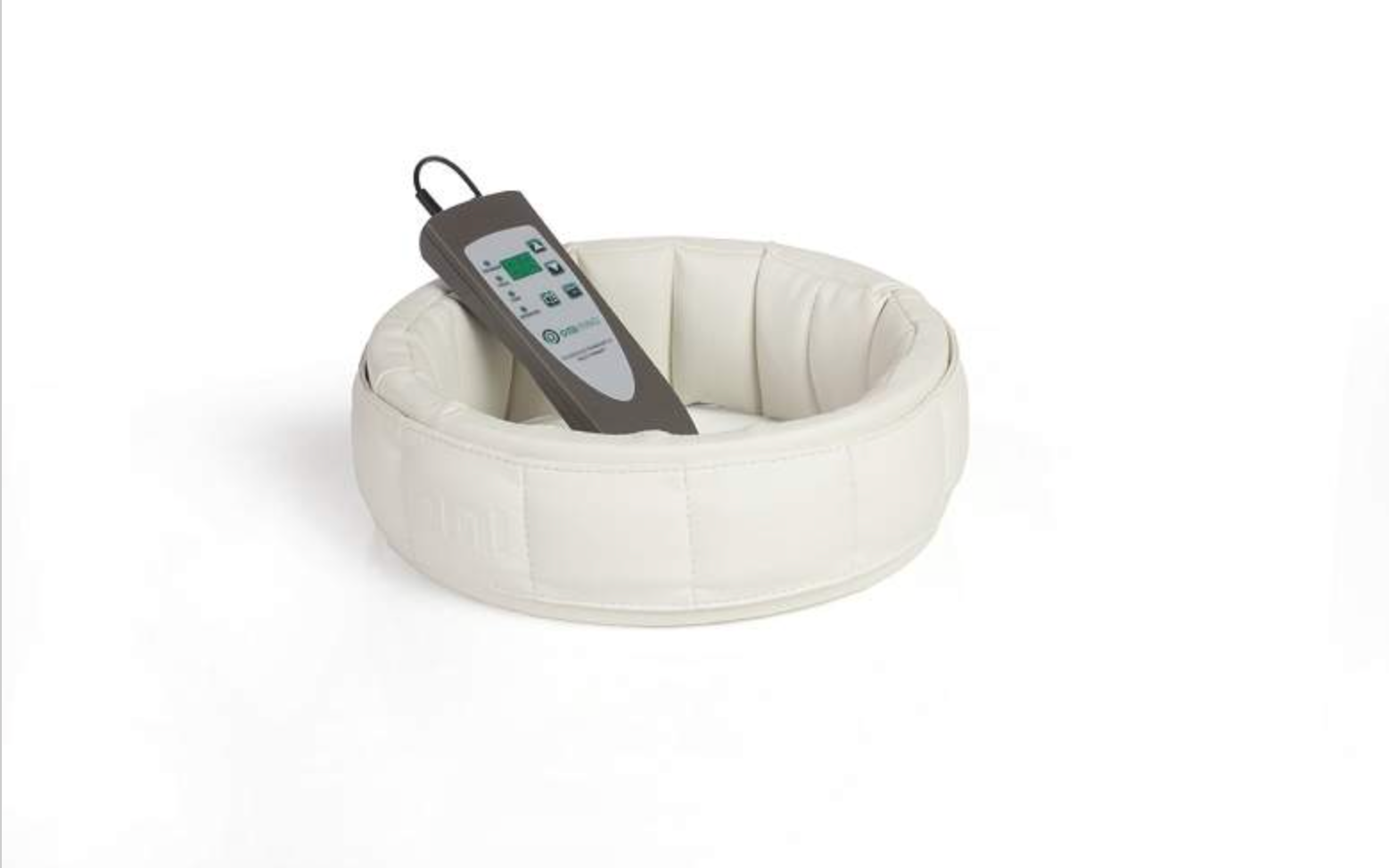 White pemf ring with a control device on a white background