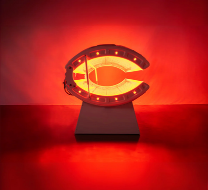 Side view of red light therapy bed