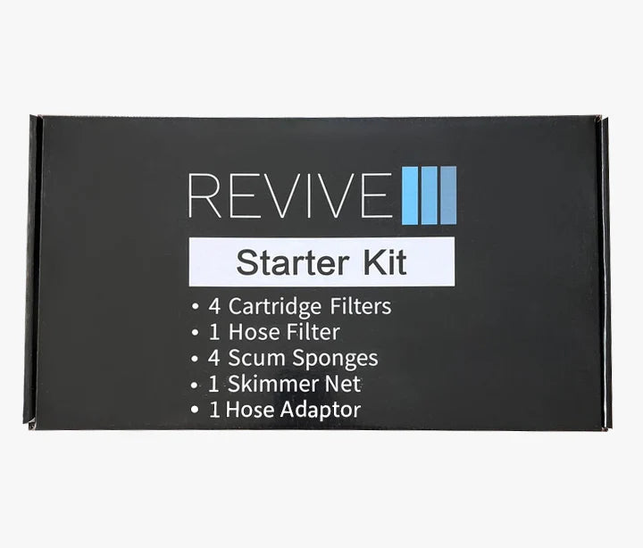 Revive Starter Kit packaging with list of contents on a white background