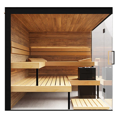 ThermaSol Lumaria Indoor Sauna Kit with Panoramic Glass | Up to 5 Persons