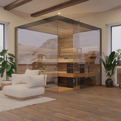 ThermaSol Lumaria Indoor Sauna Kit with Panoramic Glass | Up to 5 Persons