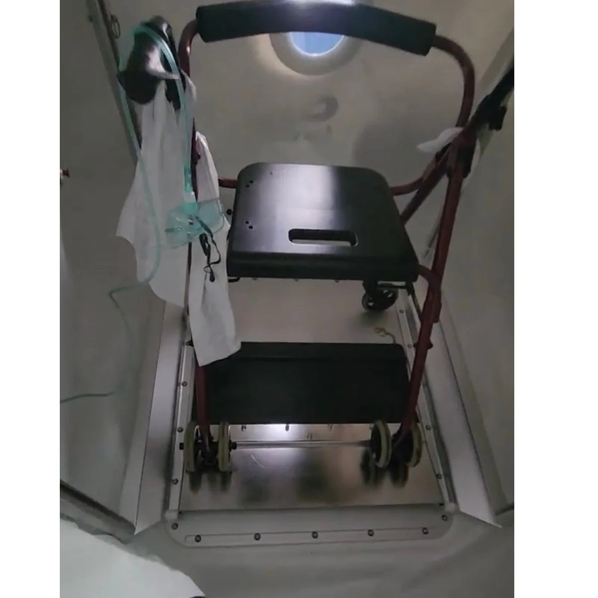 wheel chair in a Hyperbaric chamber