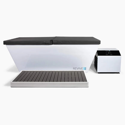 White and black device labeled 'REVIVE' on a white background