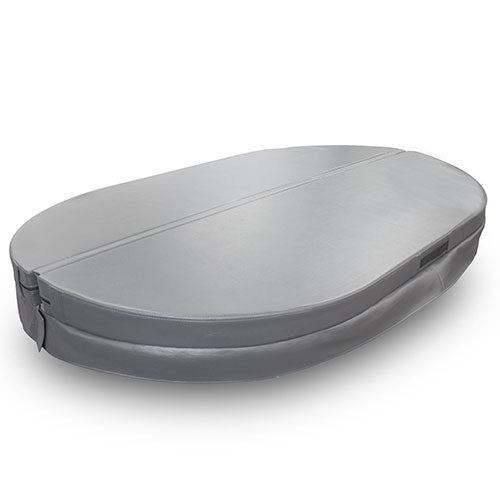 grey cold plunge cover on a white background