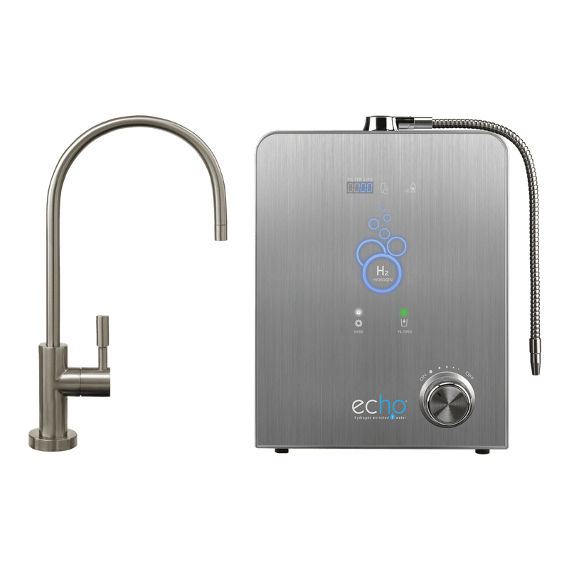 hydrogen water generator with faucet on a white background