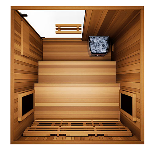 Finnmark FD-4 Trinity 2-Person Infrared & Steam Sauna Combo | Cedar Home Sauna