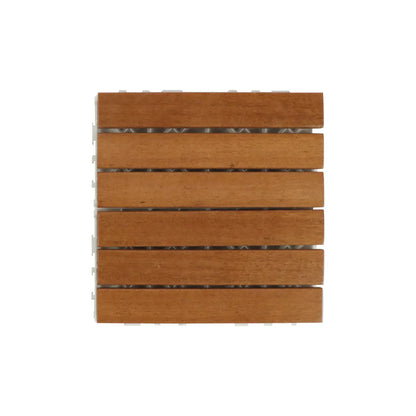 Wooden panel with horizontal slats on a white background