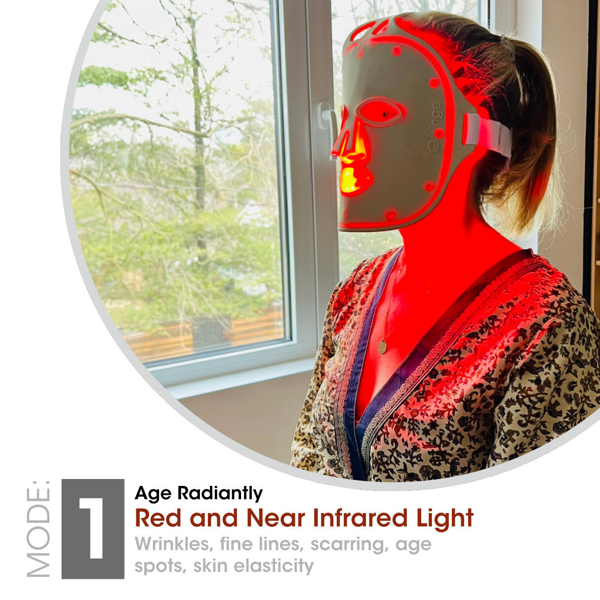Fringe Red Light Therapy Wireless Face Mask
