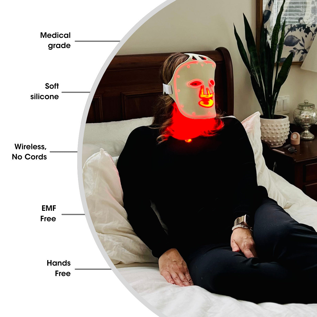 Fringe Red Light Therapy Wireless Face Mask